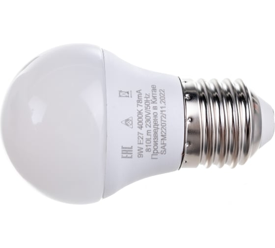 Светодиодная лампа SAFFIT 9W 230V E27 4000K, SBG4509 55083