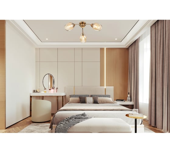 Потолочный светильник ESCADA E14*40W Gold 663/3P