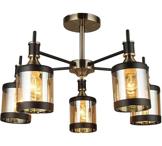 Потолочный светильник ESCADA E27*60W Antique brass/Black 599/5P