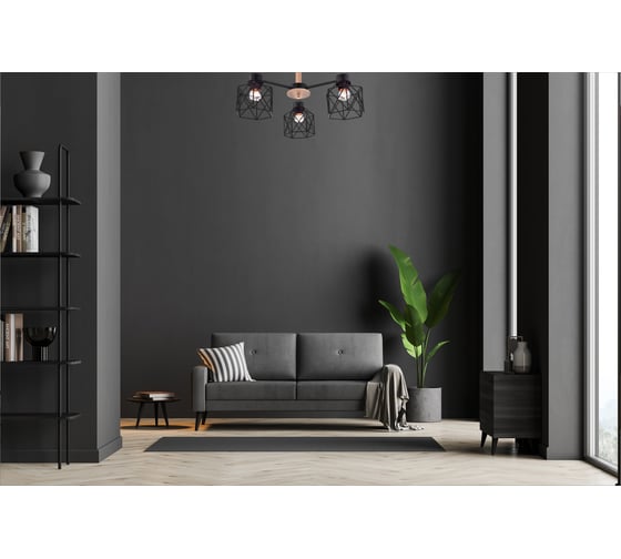 Потолочный светильник ESCADA E27*60W Black 508/3PL