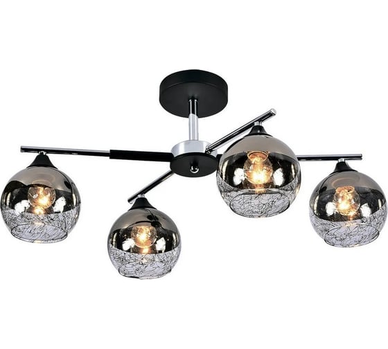 Потолочный светильник ESCADA E27*60W Black/Chrome 693/4P