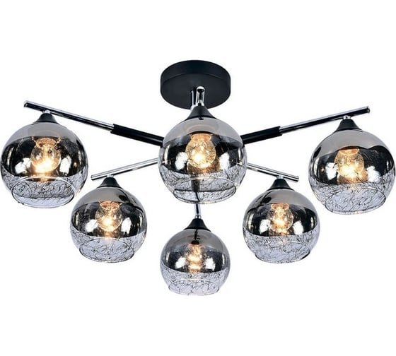 Потолочный светильник ESCADA E27*60W Black/Chrome 693/6P