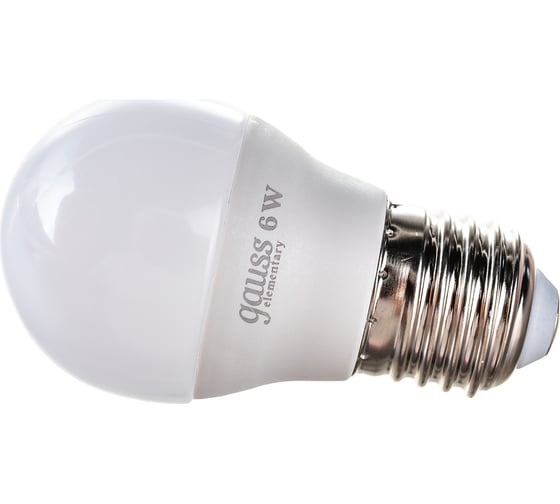 Лампа Gauss LED Elementary Globe 6W E27 2700K 3 лампы в упаковке 53216T