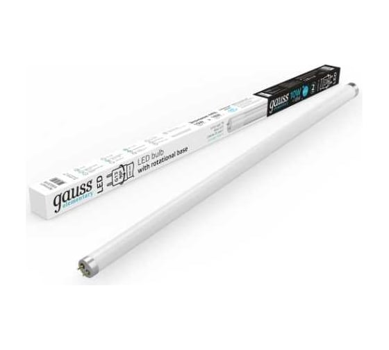 Светодиодная Лампа Gauss Elementary T8 10W 780lm 4000K G13 600mm стекло LED 1/30 93020