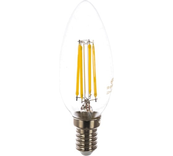 Лампа Gauss Filament Свеча E14 5W 4100К 3 лампы в упаковке 103801205T 1