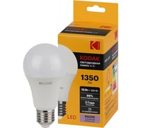 Светодиодная лампочка KODAK led a60-15w-865-e27 е27, 15вт, груша, холодный дневной свет Б0057610