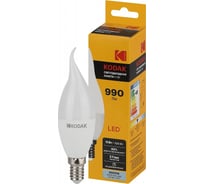 Светодиодная лампочка KODAK led bxs-11w-840-e14 е14, 11вт, свеча на ветру, нейтральный белый свет Б0057636