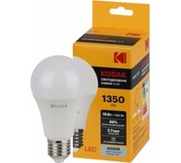 Светодиодная лампочка KODAK led a60-15w-840-e27 е27, 15вт, груша, нейтральный белый свет Б0057609
