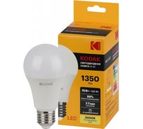 Светодиодная лампочка KODAK led a60-15w-830-e27 е27, 15вт, груша, теплый белый свет Б0057608