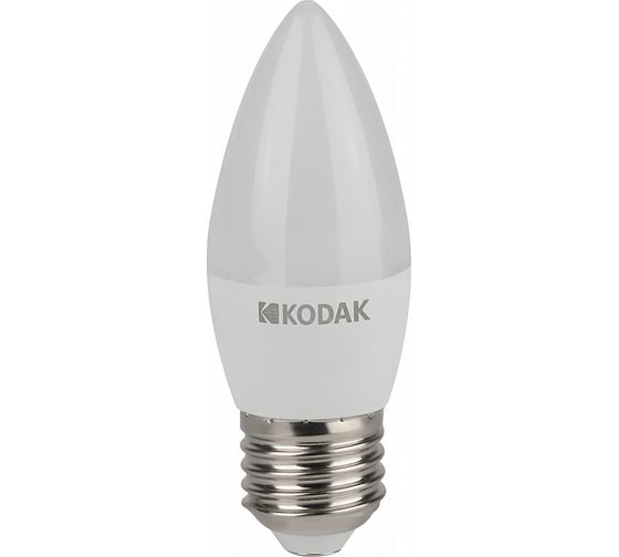 Светодиодная лампочка KODAK led b35-7w-840-e27 е27, 7вт, свеча, нейтральный белый свет Б0057627