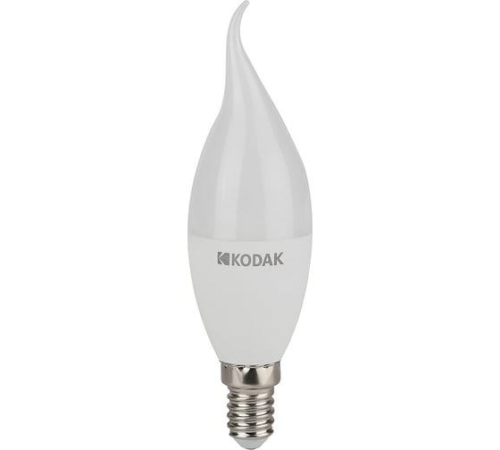 Светодиодная лампочка KODAK led bxs-11w-865-e14 е14, 11вт, свеча на ветру, холодный дневной свет Б0057637