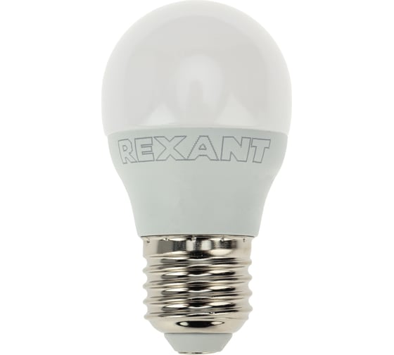 Светодиодная лампа REXANT шарик (gl) 11,5 вт e27 1093 лм 2700 k теплый свет (5 шт./уп.) 604-043-5