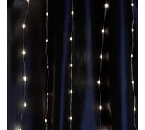 Светодиодная гирлянда FERON Штора cl27 занавес водопад 3x3м + 3м 230v 5000k, статичная, c питанием от сети, прозрачный шнур 48599