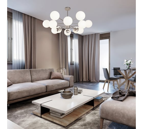 Светильник на штанге ESCADA 2110/12P E14*40W Satin nickel 2110/12P Nickel