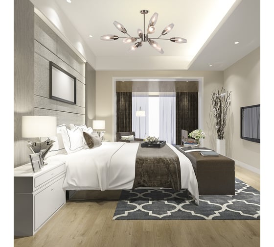 Светильник на штанге ESCADA 10165/12PL E14*60W Nickel 10165/12PL Nickel