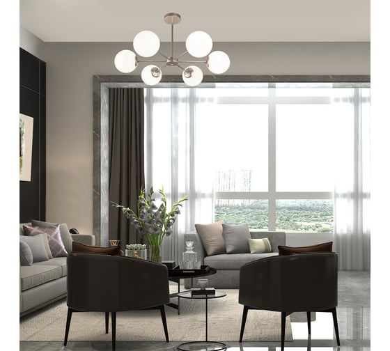 Светильник на штанге ESCADA 2110/6P E14*40W Satin nickel 2110/6P Nickel