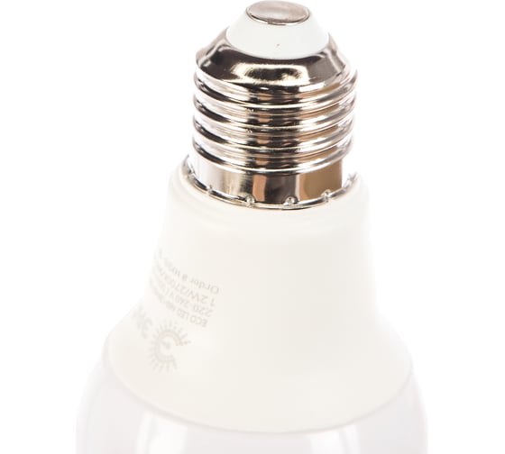 Светодиодная лампа ЭРА ECO LED A60-12W-827-E27, груша, теплый Б0030026