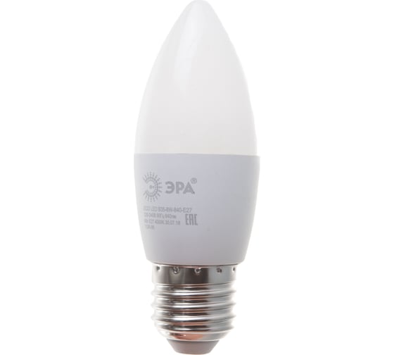 Светодиодная лампа ЭРА ECO LED B35-8W-840-E27, свеча, нейтральных Б0030021