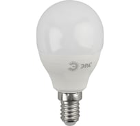 Светодиодная лампа ЭРА ECO LED P45-10W-827-E14, шар, теплый Б0032968