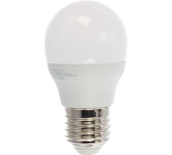 Светодиодная лампа ЭРА ECO LED P45-10W-840-E27, шар, нейтральный Б0032971