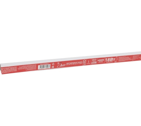 Светодиодная лампа ЭРА ECO LED T8-18W-840-G13-1200mm, трубка стеклянная, нейтральный Б0032976