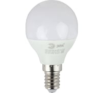 Светодиодная лампа ЭРА ECO LED P45-6W-827-E14, шар, теплый Б0020626