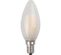 Светодиодная лампа ЭРА F-LED B35-5W-827-E14 frost филамент, свеча матированная,теплый Б0027925