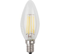 Светодиодная лампа ЭРА F-LED B35-7W-827-E14 филамент, свеча, теплый Б0027942