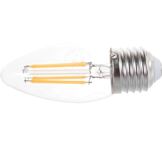 Светодиодная лампа ЭРА F-LED B35-7W-827-E27 филамент, свеча, теплый Б0027950
