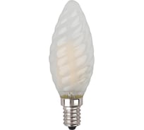 Светодиодная лампа ЭРА F-LED BTW-5W-827-E14 frost филамент, свеча витая матированная, теплый Б0027937