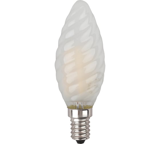 Светодиодная лампа ЭРА F-LED BTW-7W-840-E14 frost филамент, свеча витая матированная, нейтральный Б0027963 1