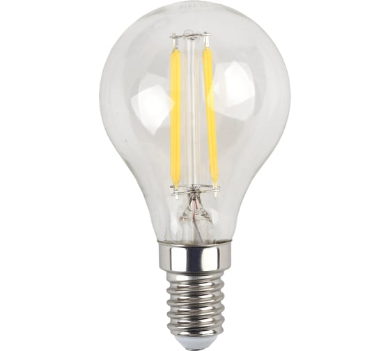 Светодиодная лампа ЭРА F-LED P45-7W-827-E14 филамент, шар, теплый Б0027946