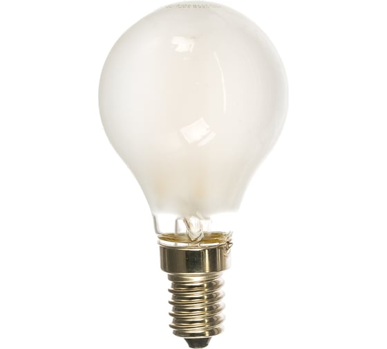 Светодиодная лампа ЭРА F-LED P45-7W-840-E14 frost филамент, шар матированный, нейтральный Б0027957 1