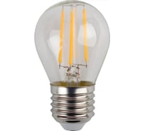 Светодиодная лампа ЭРА F-LED P45-5W-840-E27 филамент, шар, нейтральный Б0039191
