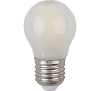 Светодиодная лампа ЭРА F-LED P45-5W-840-E27 frost филамент, шар матированный, нейтральный Б0027932