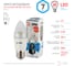 Светодиодная лампа ЭРА LED B35-7W-840-E27-Clear, свеча, нейтральный Б0028481 4