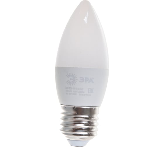 Светодиодная лампа ЭРА LED B35-9W-840-E27, свеча, нейтральный Б0027972