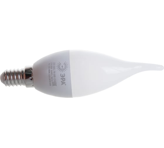 Светодиодная лампа ЭРА LED BXS-7W-840-E14 диод, свеча на ветру, нейтр Б0028483