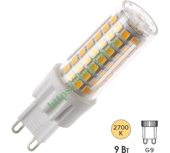 Светодиодная лампа ЭРА LED JCD-9W-CER-827-G9, капсула, теплый Б0033185