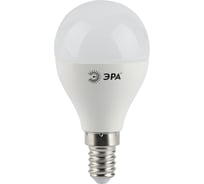 Светодиодная лампа ЭРА LED P45-5W-827-E14 диод, шар, тепл Б0028485