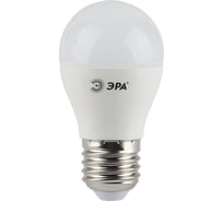 Светодиодная лампа ЭРА LED P45-5W-827-E27, шар, теплый Б0028486