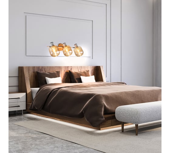Спот ESCADA 10177/3A E14*40W White/Chrome/Wood 10177/3A White