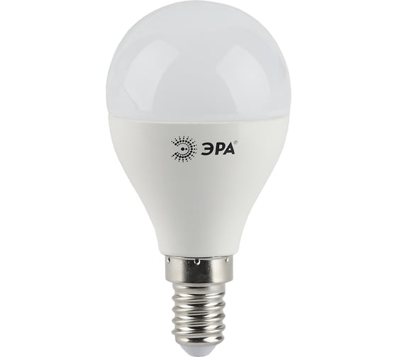 Светодиодная лампа ЭРА LED P45-9W-827-E14, шар, теплый Б0029041