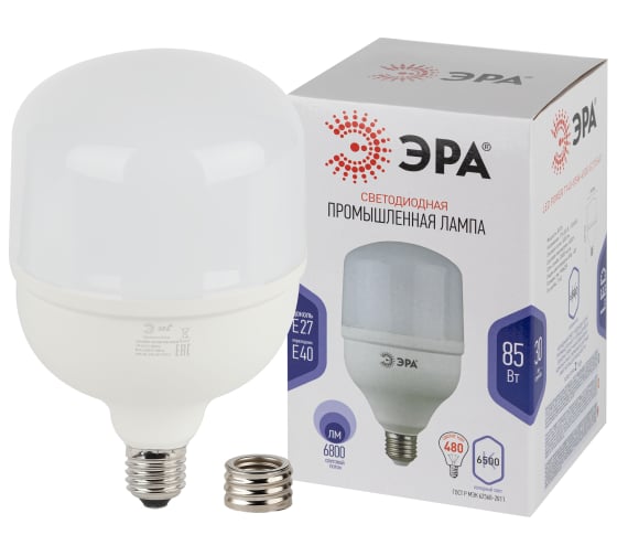 Светодиодная лампа ЭРА LED POWER T140-85W-6500-E27/E40, колокол, холодный Б0032088