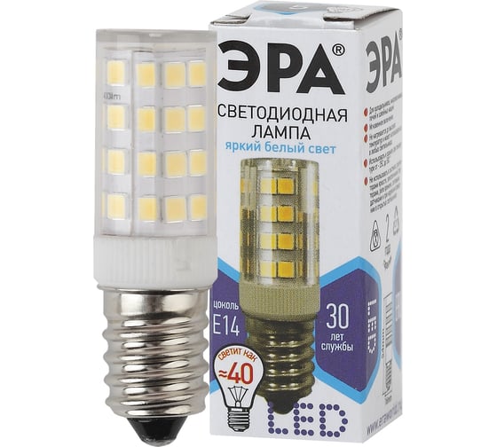 Светодиодная лампа ЭРА LED T25-5W-CORN-840-E14, капсула, нейтральный Б0033031