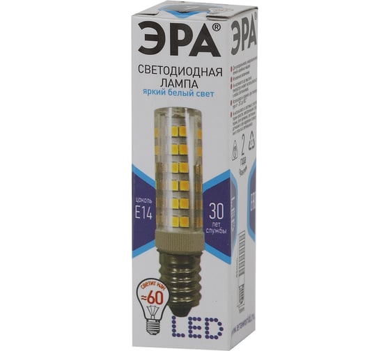 Светодиодная лампа ЭРА LED T25-7W-CORN-840-E14, капсула, нейтральный Б0033025