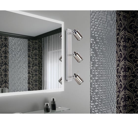 Спот ESCADA BERGAMO IP44 3xGU10x35W ник/сат 10173/3A