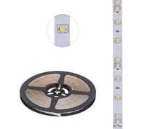 Лента светодиодная Lamper 12В, smd2835, 4,8Вт/м, 60 led/м, 2700К, 8мм, 20м, для бп с клеммами, ip20 141-2012