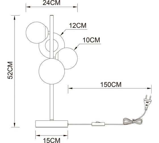 Настольный светильник Arte Lamp GEMINI A2243LT-4PB