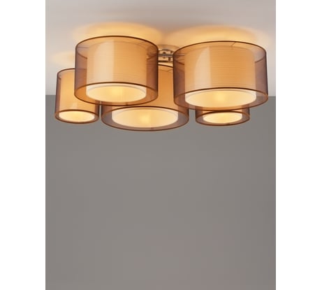 Потолочный светильник Moderli room хром, коричневый V10624-5C